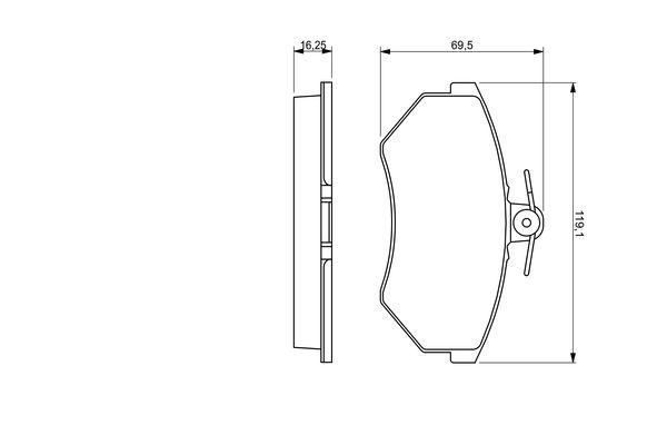 Kit de plaquettes de frein, frein à disque BOSCH 0 986 460 943