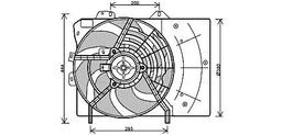 Ventilateur, refroidissement du moteur AVA QUALITY COOLING PE7539