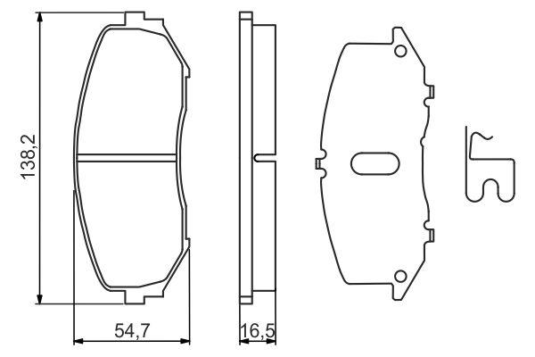 Kit de plaquettes de frein, frein à disque BOSCH 0 986 494 241