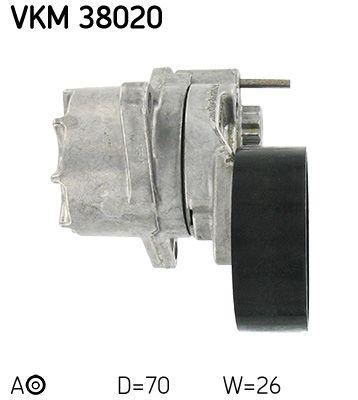 Tendeur de courroie, courroie trapézoïdale à nervures SKF VKM 38020