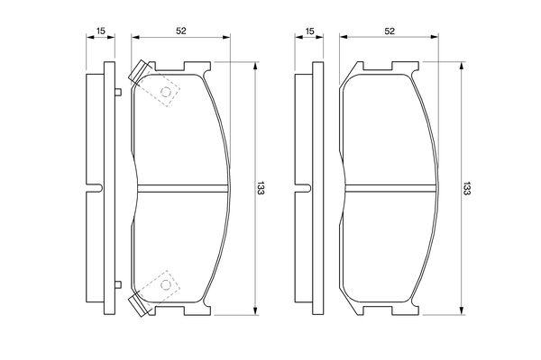 Kit de plaquettes de frein, frein à disque BOSCH 0 986 460 020