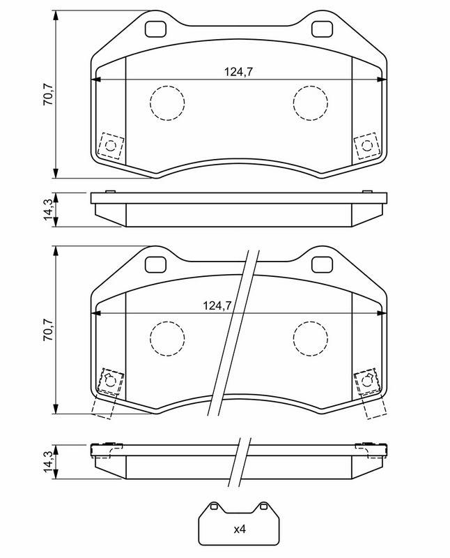 Kit de plaquettes de frein, frein à disque BOSCH 0986494718