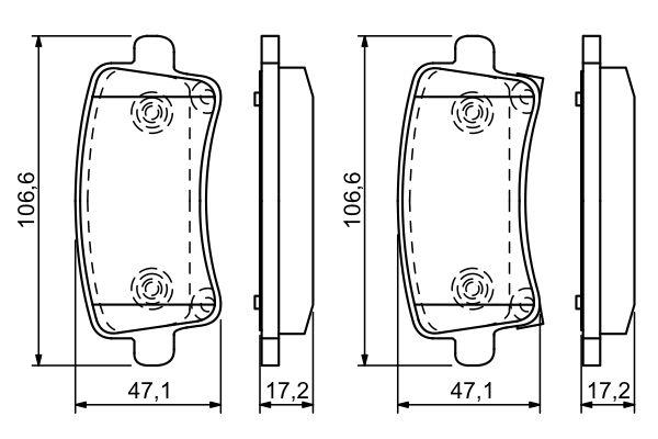 Kit de plaquettes de frein, frein à disque BOSCH 0 986 494 297