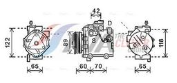 Compresseur, climatisation AVA QUALITY COOLING SZAK125