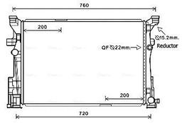 Radiateur, refroidissement du moteur AVA QUALITY COOLING MS2652