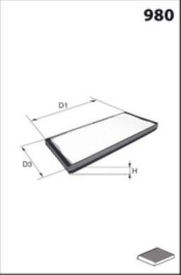 Filtre, air de l'habitacle MECAFILTER ELR7089