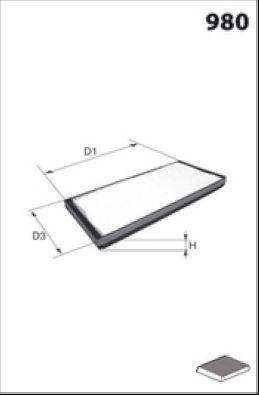 Filtre, air de l'habitacle MECAFILTER ELR7089