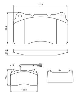 Kit de plaquettes de frein, frein à disque BOSCH 0986494131