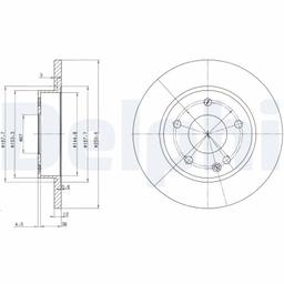Disque de frein DELPHI BG3394