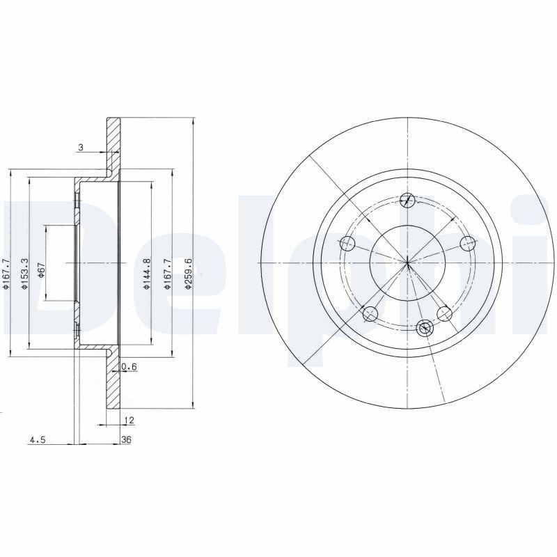 Disque de frein DELPHI BG3394