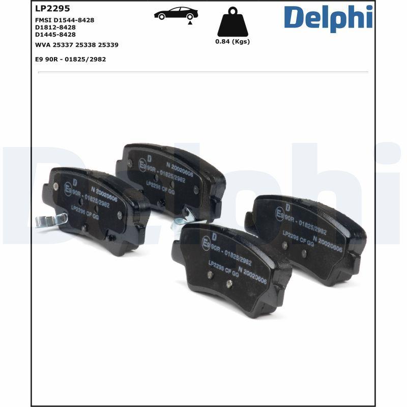 Kit de plaquettes de frein, frein à disque DELPHI LP2295
