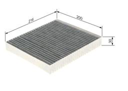 Filtre, air de l'habitacle BOSCH 1 987 435 592