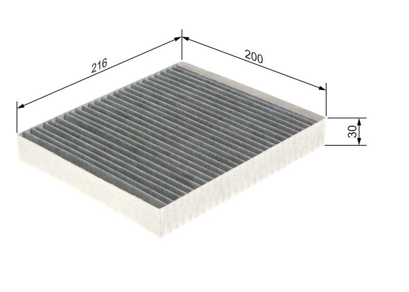 Filtre, air de l'habitacle BOSCH 1 987 435 592