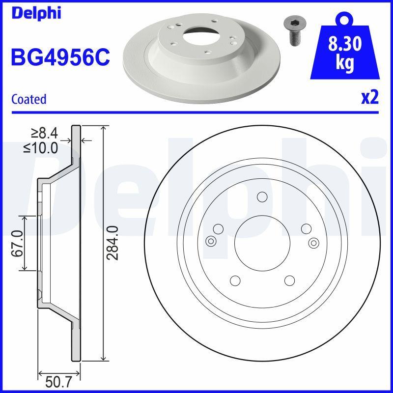 Disque de frein DELPHI BG4956C