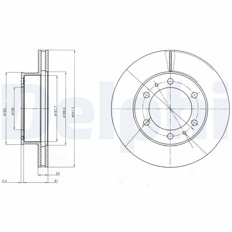 Disque de frein DELPHI BG4211C