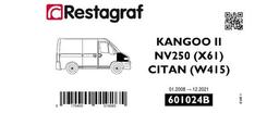 Kit de clip de fixation, carrosserie RESTAGRAF 601024B