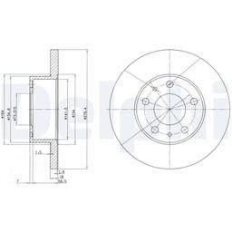 Disque de frein DELPHI BG2845