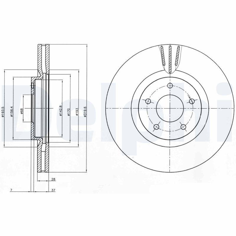Disque de frein DELPHI BG4231C
