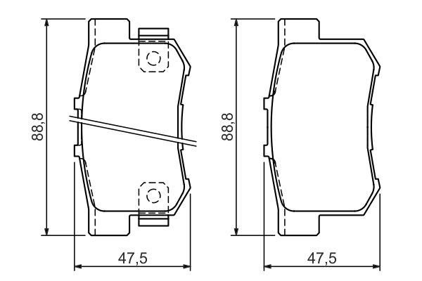 Kit de plaquettes de frein, frein à disque BOSCH 0 986 494 358