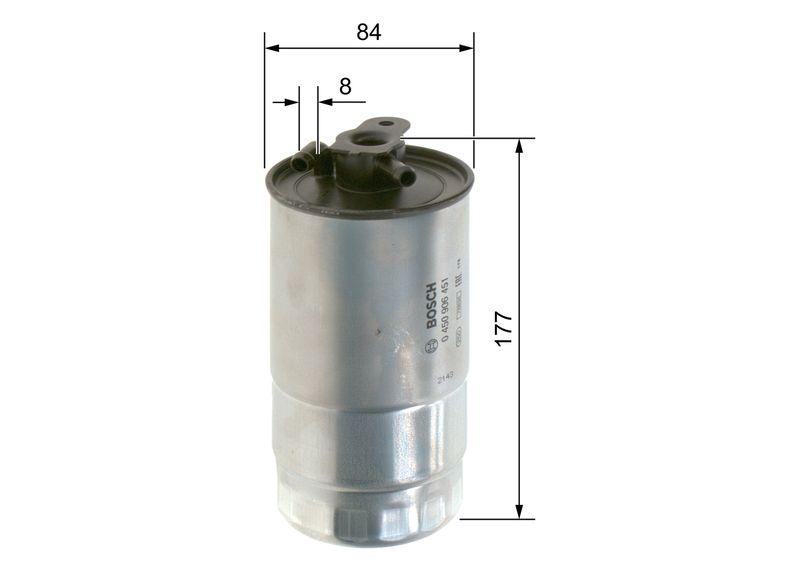 Filtre à carburant BOSCH 0 450 906 451