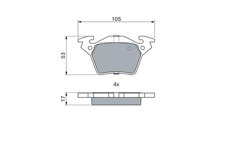 Kit de plaquettes de frein, frein à disque BOSCH 0 986 460 002