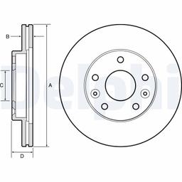 Disque de frein DELPHI BG4455