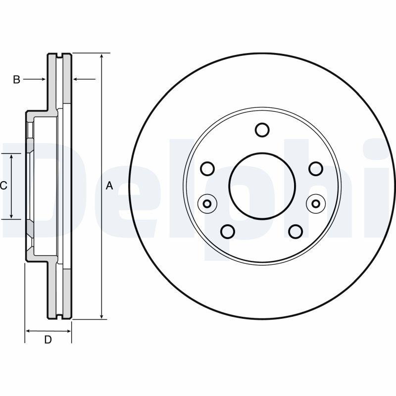 Disque de frein DELPHI BG4455