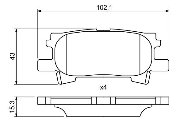 Kit de plaquettes de frein, frein à disque BOSCH 0 986 494 224