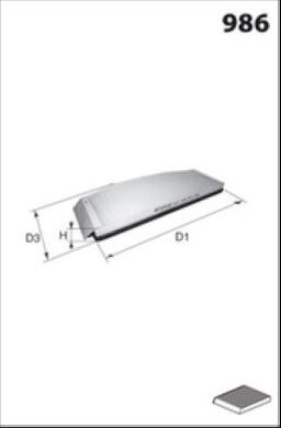 Filtre, air de l'habitacle MECAFILTER ELR7028