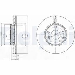 Disque de frein DELPHI BG4265C