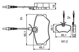 Kit de plaquettes de frein, frein à disque BOSCH 0 986 494 849