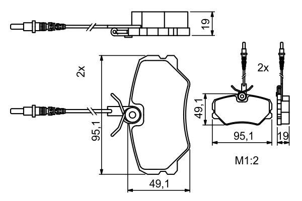 Kit de plaquettes de frein, frein à disque BOSCH 0 986 494 849
