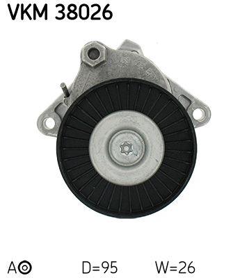 Tendeur de courroie, courroie trapézoïdale à nervures SKF VKM 38026