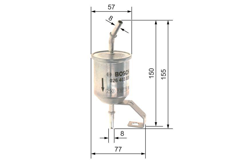 Filtre à carburant BOSCH F 026 403 026