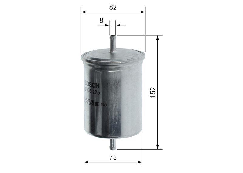 Filtre à carburant BOSCH 0 450 905 275