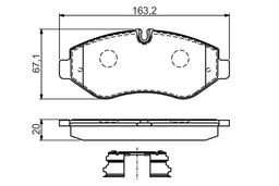 Kit de plaquettes de frein, frein à disque BOSCH 0986494582