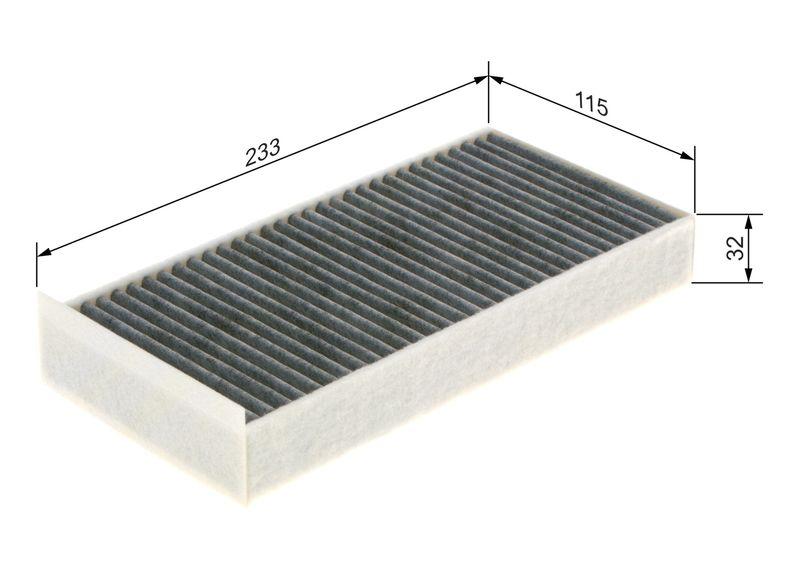 Filtre, air de l'habitacle BOSCH 1 987 435 582