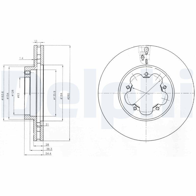 Disque de frein DELPHI BG4007