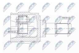 Jeu de joints, arbre de transmission NTY NPW-KA-347