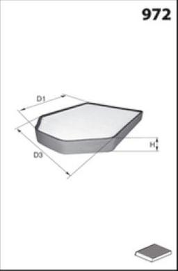Filtre, air de l'habitacle MECAFILTER JKR7188