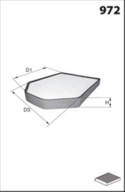 Filtre, air de l'habitacle MECAFILTER JKR7188