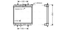 Radiateur, refroidissement du moteur AVA QUALITY COOLING PE2188
