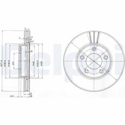 Disque de frein DELPHI BG3927
