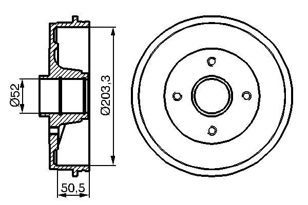 Tambour de frein BOSCH 0986477120