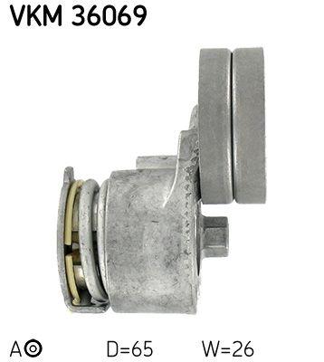 Tendeur de courroie, courroie trapézoïdale à nervures SKF VKM 36069