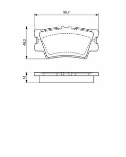 Kit de plaquettes de frein, frein à disque BOSCH 0986494154