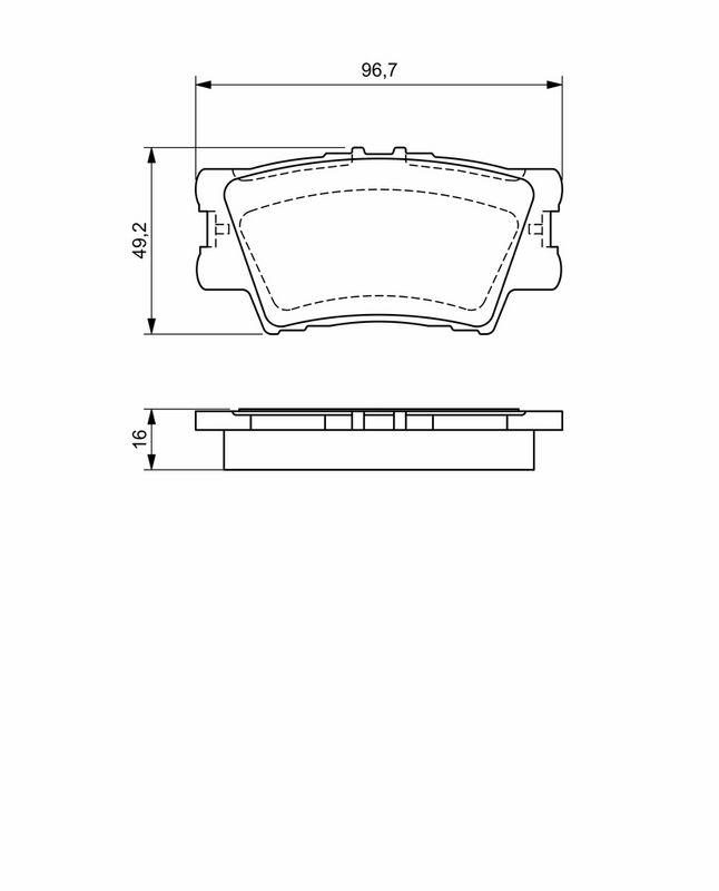 Kit de plaquettes de frein, frein à disque BOSCH 0986494154