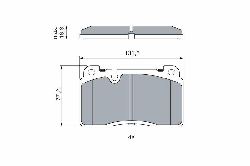 Kit de plaquettes de frein, frein à disque BOSCH 0986494694