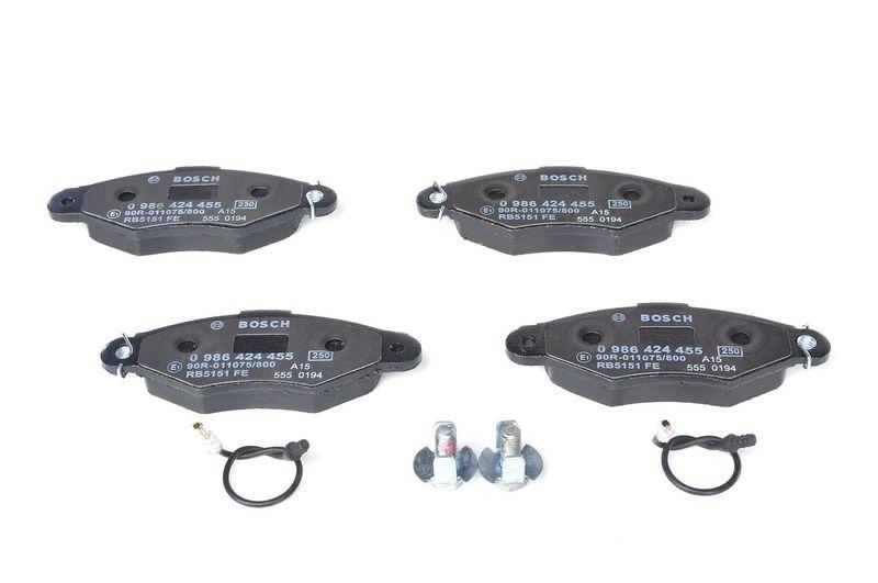 Kit de plaquettes de frein, frein à disque BOSCH 0 986 424 455