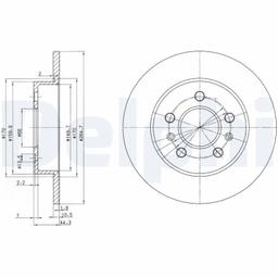 Disque de frein DELPHI BG2696